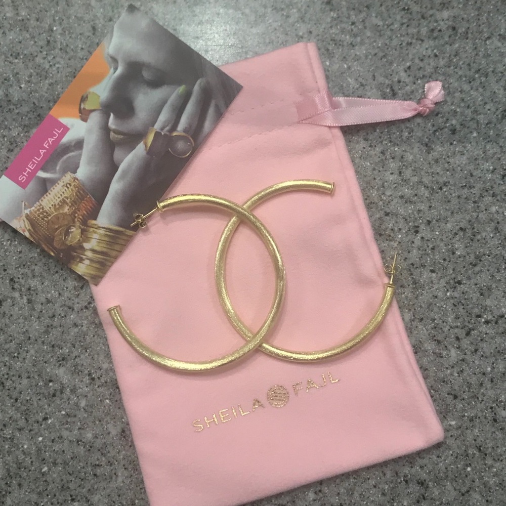 Matte Gold Hoops